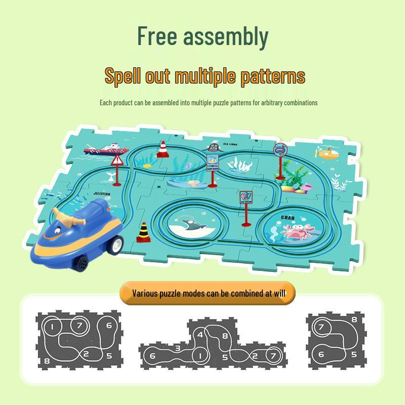 Hot-Selling DIY Electric Puzzle Car and City Map Toy for Children