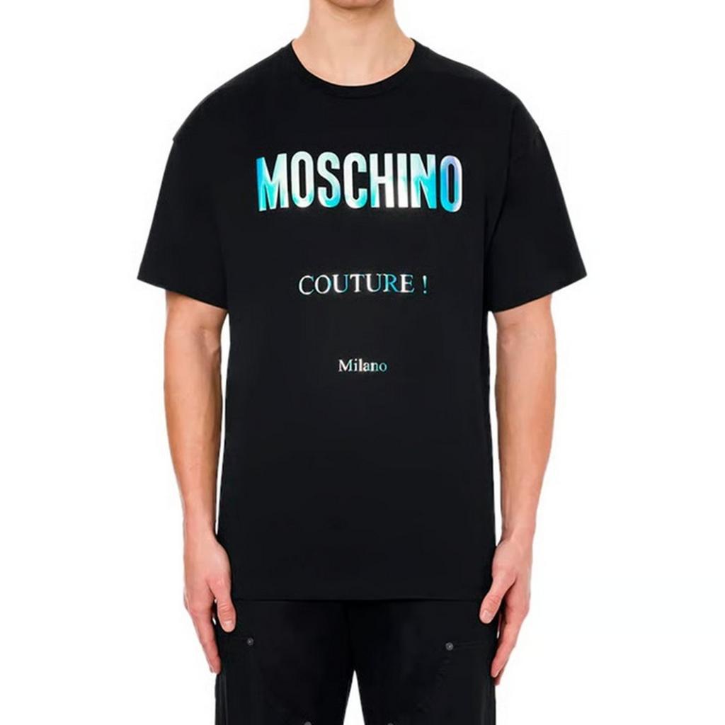 Moschino Mens Couture Reflective Logo T-Shirt