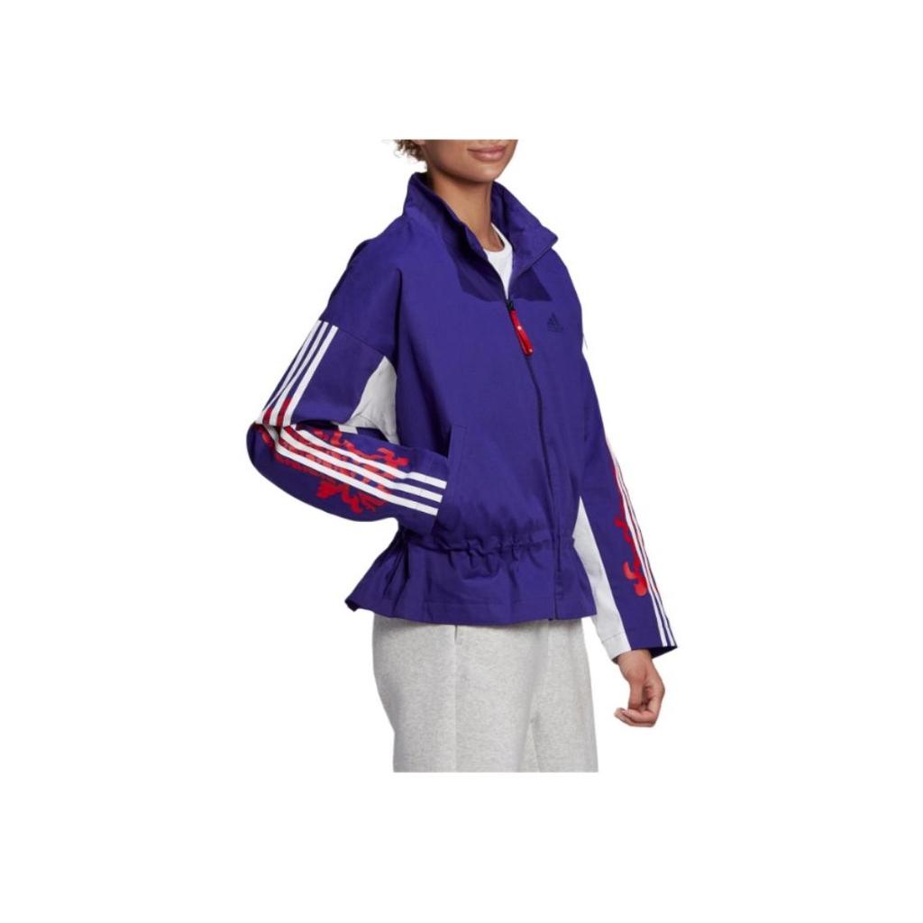 Adidas CNY 1/2-Zip Stripe Print Sports Jacket Women Outerwear College-Purple GS2401