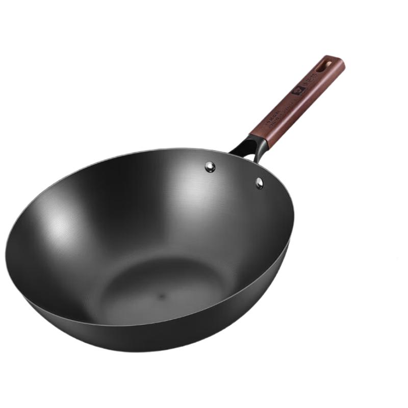 Kobach 30cm Cast Iron Flat Bottom Stir-Fry Pan