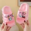 Kids' Fashion Bow Slippers - Non-slip, Durable, Thick-soled Cartoon Sandals for Boys & Girls, Great for Home & Beach Use