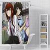 Anime Steins Gate Shower Curtain Waterproof Polyester Fabric Paint Colorful Bath Curtains Home Bathroom Decor Curtain With Hook