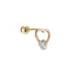 Tirrlirr 14K Pink Gold White Point Heart Piercing Tepk4P00284M(Pc)-3