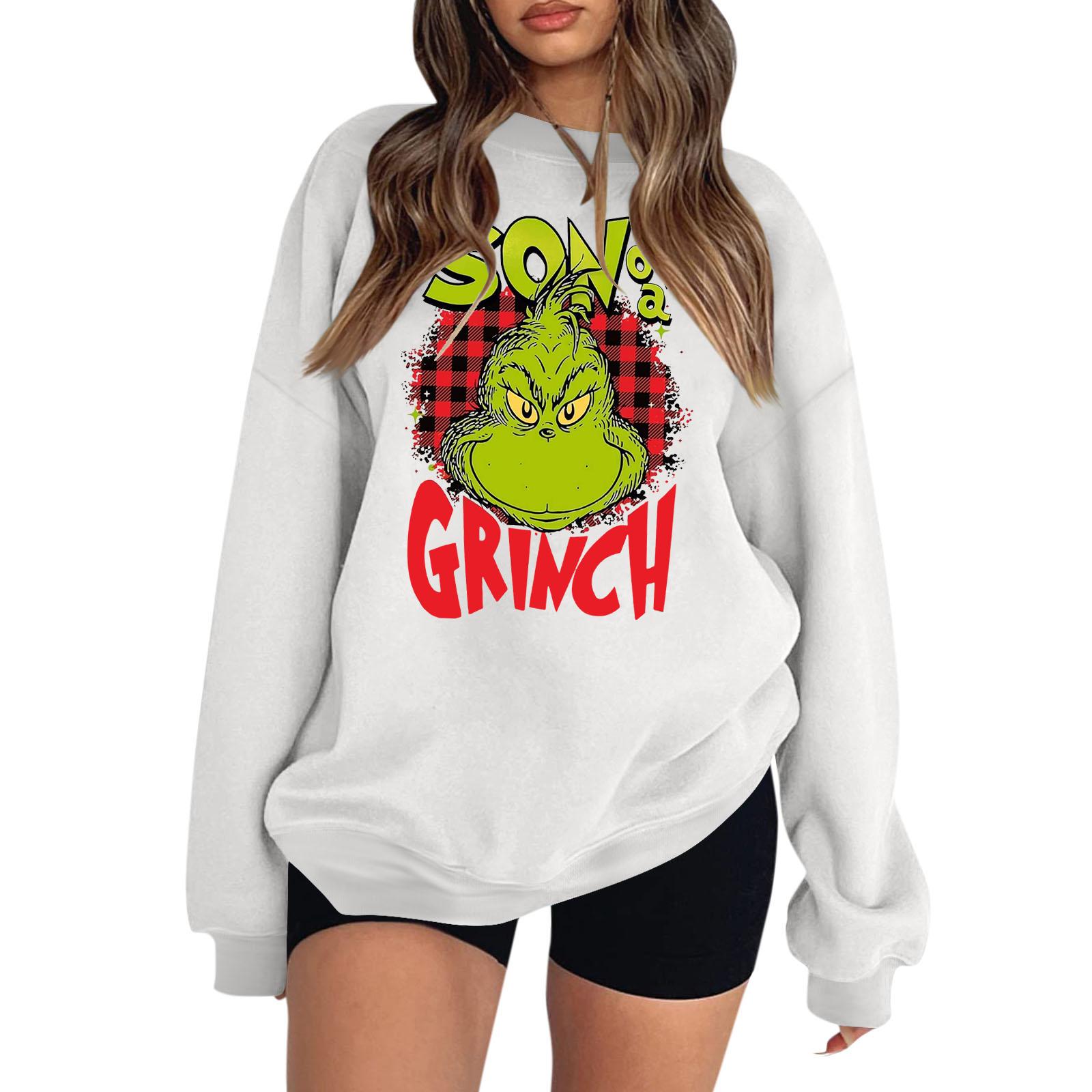 

Женская толстовка Colorblock с длинным рукавом и круглым вырезом, повседневная, удобная, свободная, легкая, женская толстовка S белый