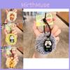 Adorable Plush Keychain For Couples Cute Silicone Animal Keyring Gift