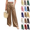 Women's High Waist Wide Leg Pants with Pockets Relaxed Fit Straight Leg Casual Trousers Suitable for Daily Wear and Work