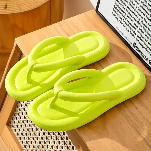 2025 Summer New! Women's Thick Sole Flip Flops - Memory Foam Stylish Thong Sandals for Beach Outdoor Fashion Wear