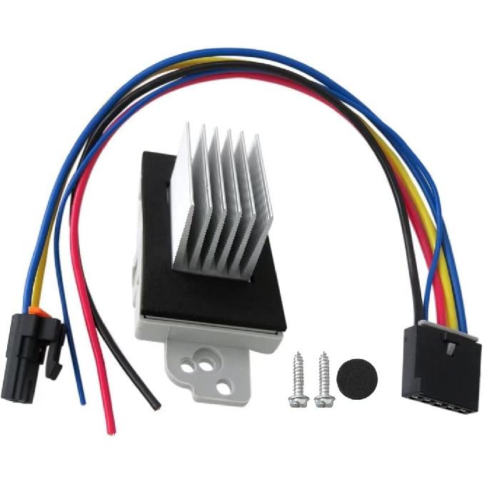 HVAC Blower Motor Resistor Complete Kit With Harness 15 81773, 89018778, 89019351, 1581773, 15-81773 - Fit for Chevy Silverado, Tahoe, for Suburban,