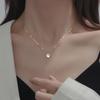 New Fine 925 Sterling Silver Zircon Pendant Necklace Women Shiny Clavicle Chain Jewelery for Women and Girls Party Gifts