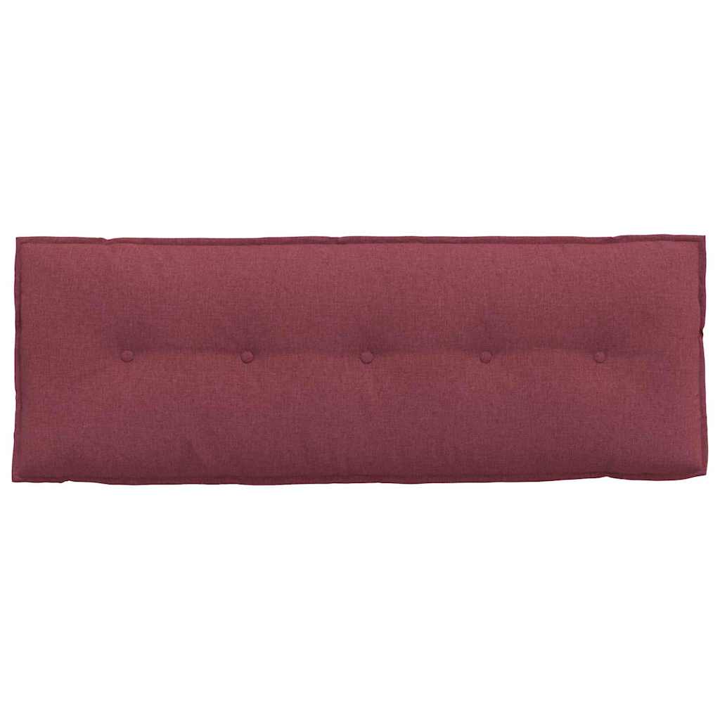 Back Cushion Burgundy Red 140 x 19 x 50 cm Fabric