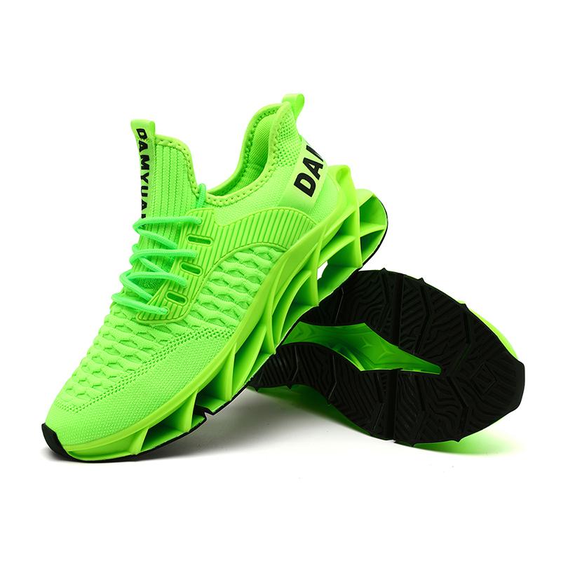 

Damyuan Men s Blade Sneakers Running Shoes Slip-on Outdoor Tennis Wear-resistant Athletic Shoes Lightweight Breathable Footwear 41 яскраво-зелений колір