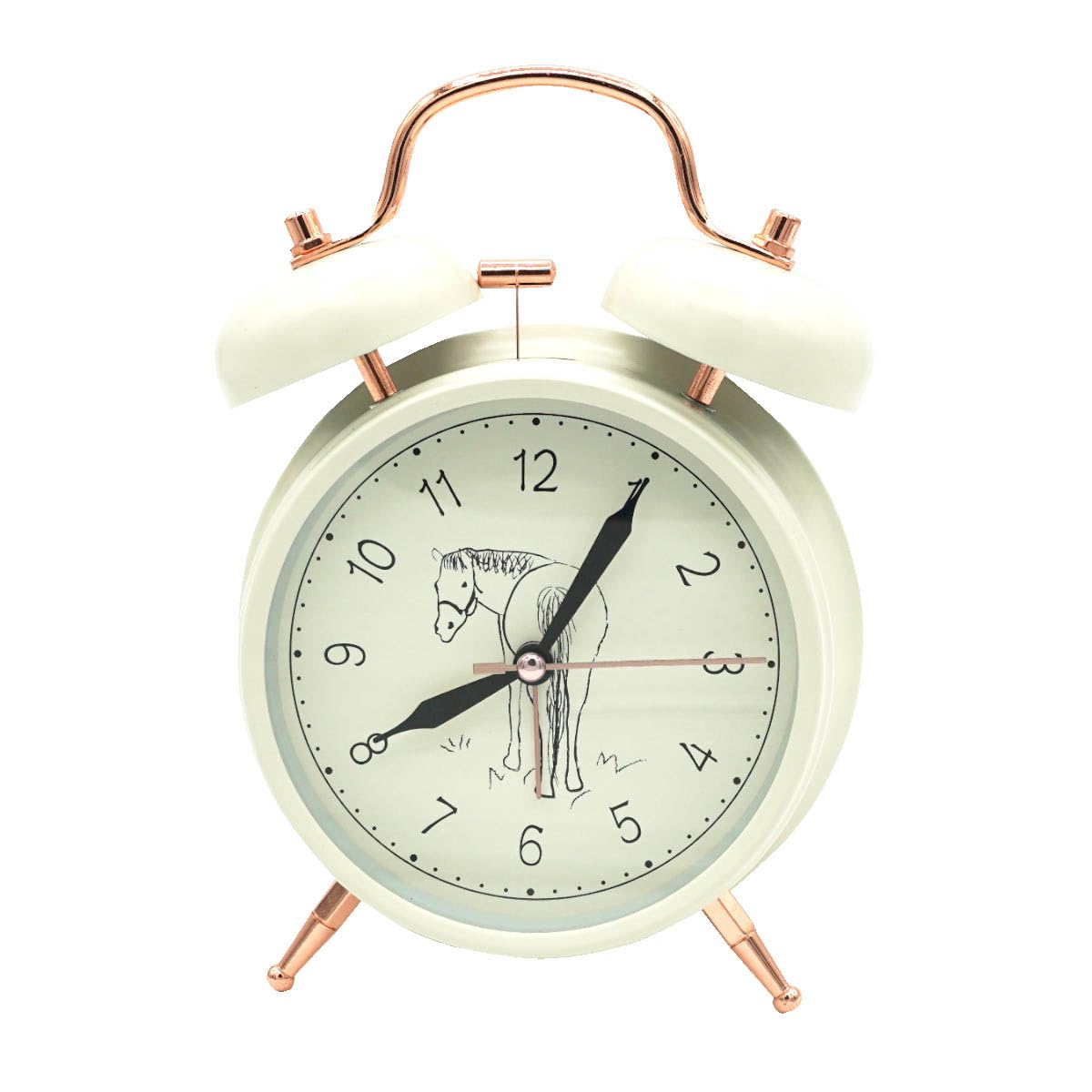 

Nico Table Clock, CreamPink Gold, 16.5cm (H) x 12cm (W) x 6cm (D), Model JO-AC-2113