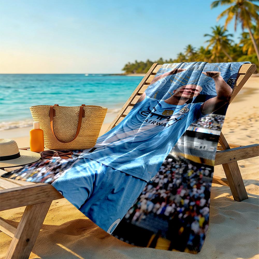 Haaland Beach Towel Super Soft Microfiber Quickdry Fabric Comfortable Lightweight Suitable for Swimming, Gym, Camping, Yoga Vacation