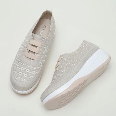 Damesschoenen 2024 Lente en Herfst Nieuwe Zachte Zool Ademend Lichtgewicht Casual Schoenen Designer Sneakers voor Dames Med (3 cm - 5 cm