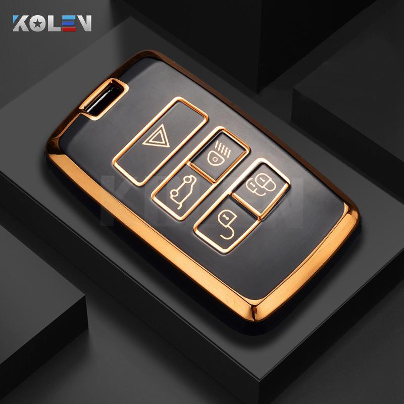 Moda TPU Araba Uzaktan Anahtar Kılıfı Kabuk Fob Land Rover Range Rover Evoque Discovery Spor Velar Jaguar XE E-PACE XF için