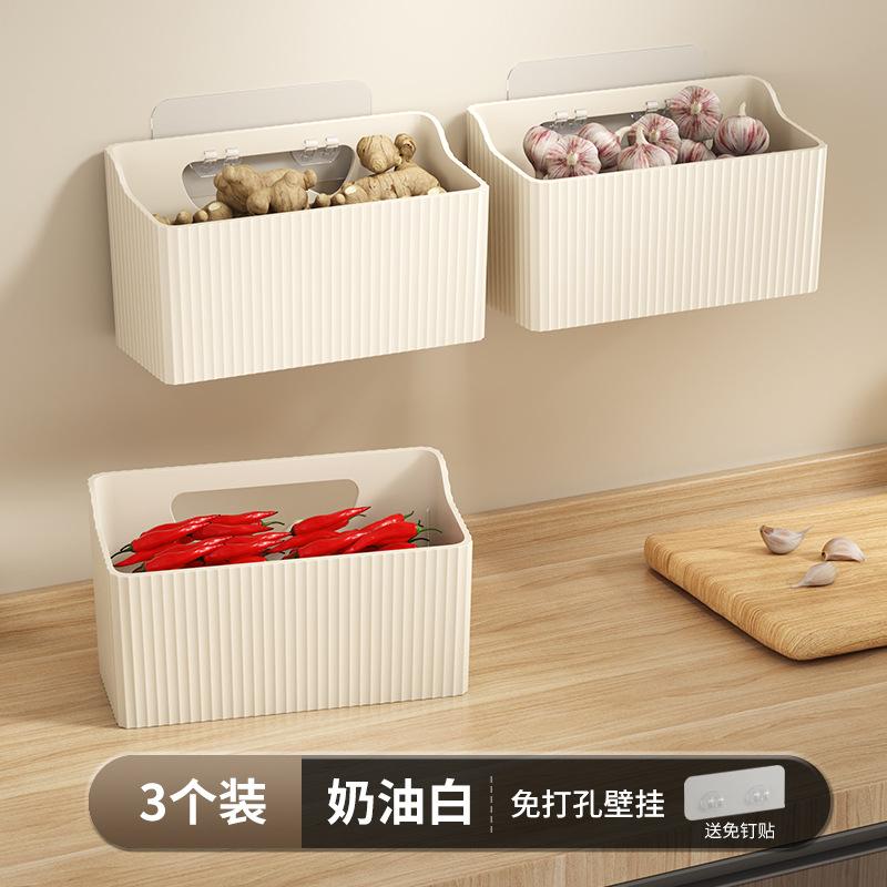 Kuchenny koszyk do przechowywania imbiru i czosnku, wiszący koszyk, imbir czosnek czosnek wiszący koszyk ścienny, pudełko do przechowywania, kuchenny koszyk do przechowywania