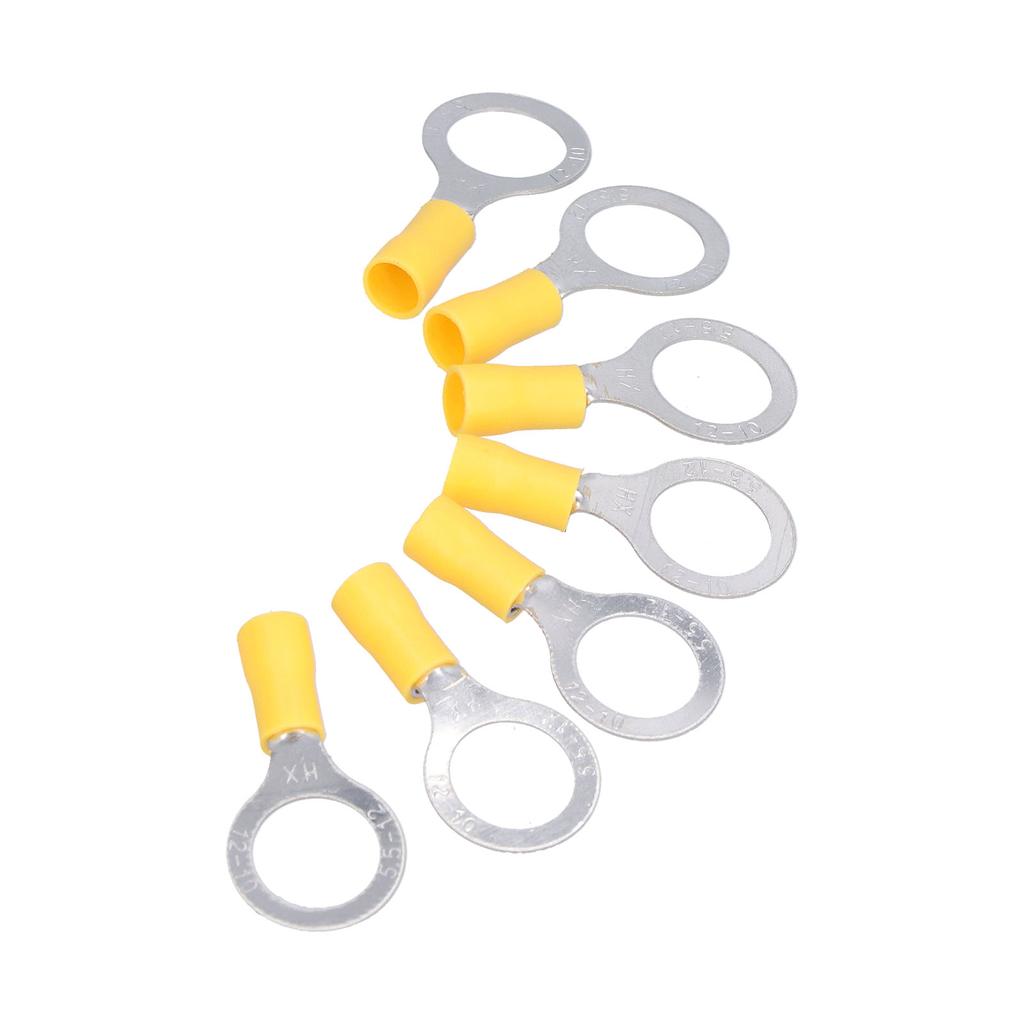 25Pcs Ring Terminal Electrical Wire Cable Crimp Connector RV5?12 Accessory Set Kit Yellow