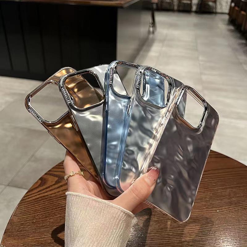 Luxury Electroplate Meteorite Grain Phone Case For iPhone 11 12 13 14 15 Pro MaxBumper Cases Cover