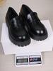 2026 Plus Size Retro Black British Style Loafers - Thick Sole Slip-On Leather Shoes for Women
