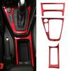 For Ford Focus 3 MK3 2015 - 2018 ST LHD Gear Shift Panel Cover AC Outlet Trim ABS Carbon Fiber Inner Stickers 3pcs/set