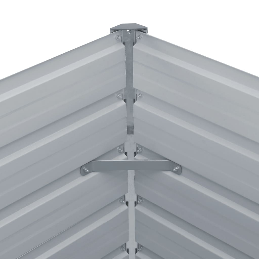 Raised Garden Bed 100*100*45 Cm Galvanised Steel Anthracite