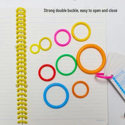 Colorful DIY Loose-Leaf Binder Rings for Children's Creative Projects