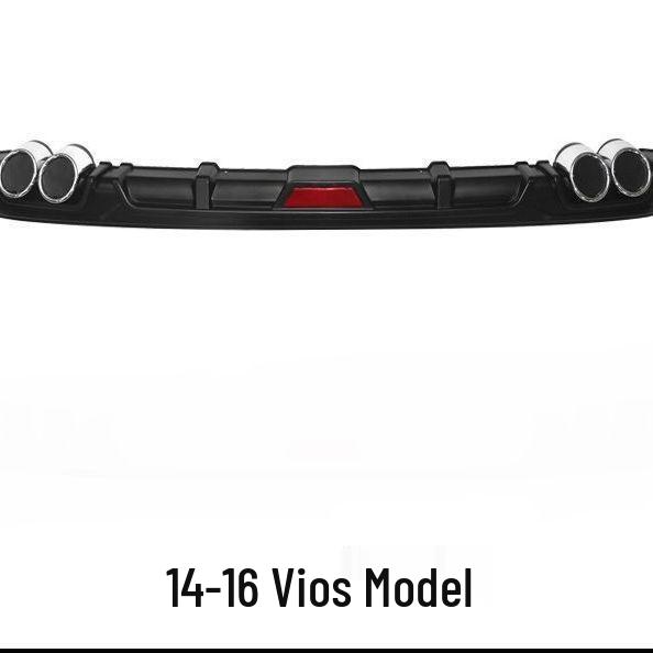 

Toyota Vios & Yaris L (2013-2016) Rear Lip Diffuser Quad Exhaust Car Body Kit Modification.