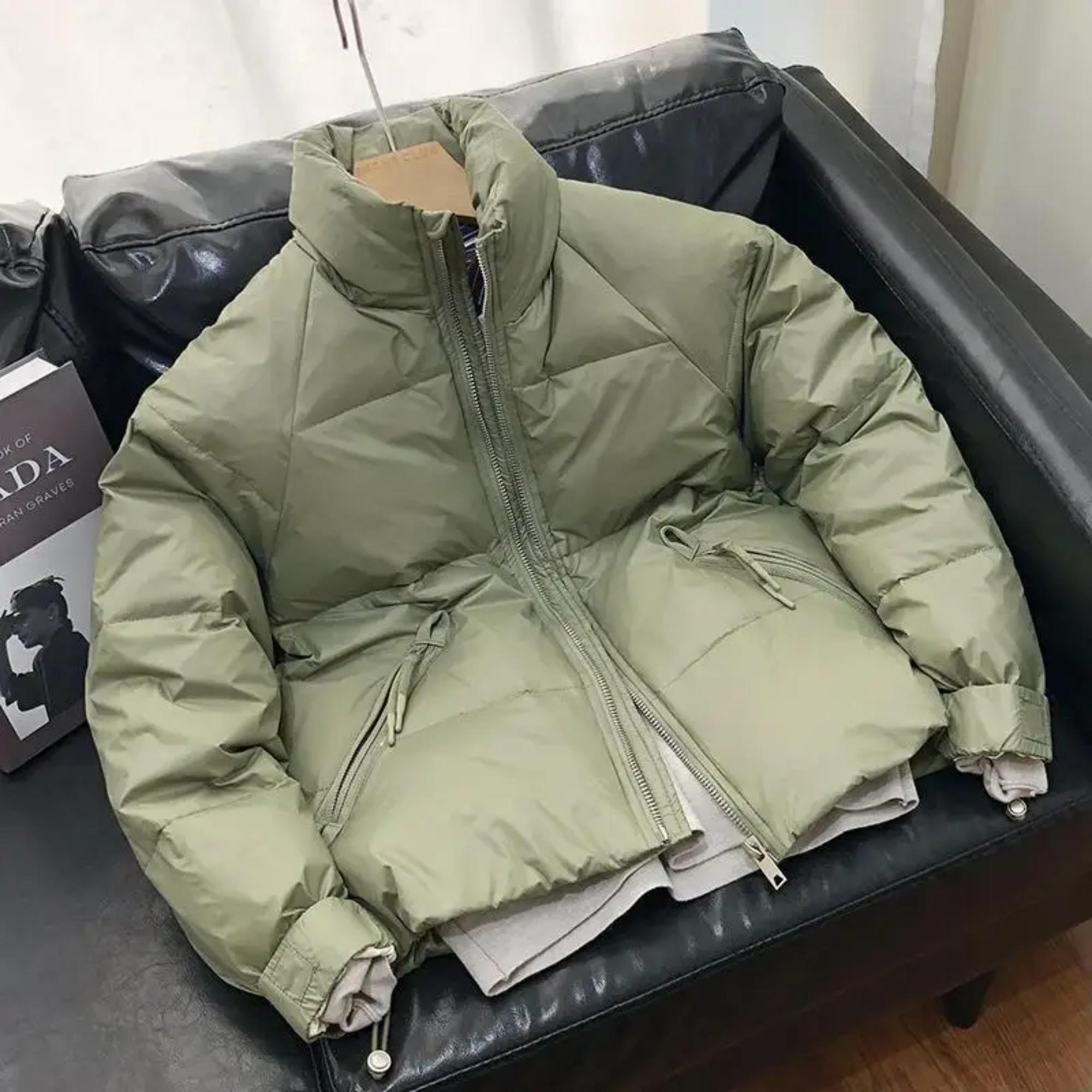 

Пуховик мужской короткий легкий теплый пуховик из белого утиного пуха топ универсальная молодежная зимняя одежда повседневная модная брендовая верхняя одежда XXXL зелёный