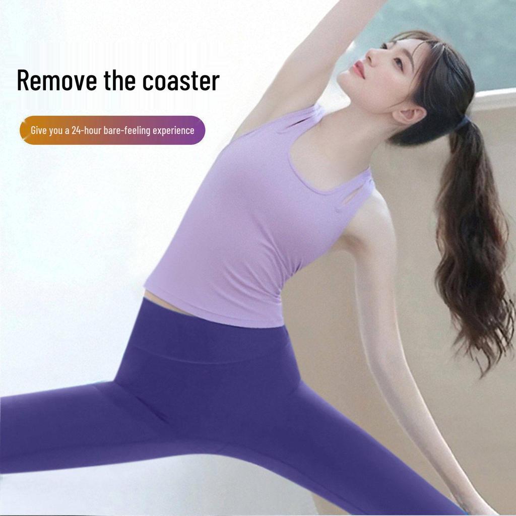 Women's Slimming Racerback Yoga Set with Chest Pads - 2026 New Style Fitness Tank Top