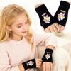 Korean Boy Band Singer's Fashionable Trendy Half-finger Writing Gloves, Warm For Men, Women And Children