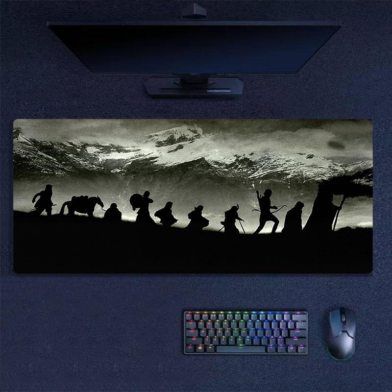 The Lord of the Rings Mouse Pad, Large Gaming Desk Mat, Non-slip XXL Mousepad for Laptop & Tablet, Mini PC Playmat with Stitched Edges
