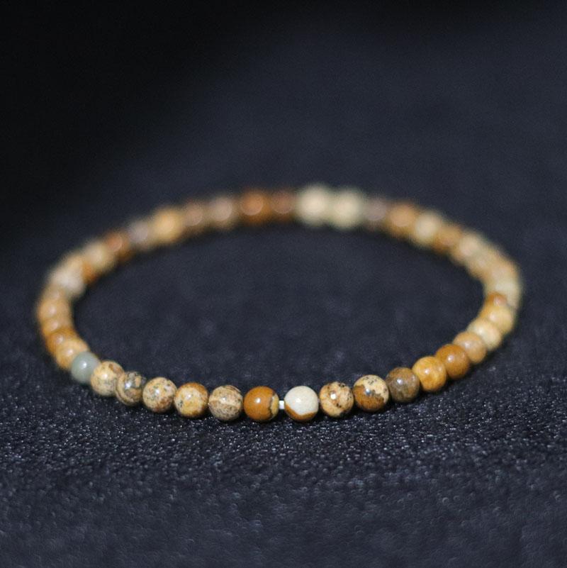 Minimalist 4mm Stone Bracelet For Men Natural Lava Tiger Eyes Beaded Braclet Meditation Yoga Braslet Accessories For Him Pulsera