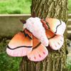 ZHONGXIN MADE Adorable Rose Maple Moth Plush Toy, 11-inch Rose Maple Moth Stuffed Animal, Handmade Pink Moth Insect Plush Model Toy, Unique Kids