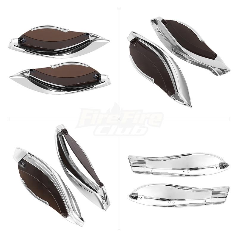 Motorcycle Side Wing Windshield Adjustable Fairing Air Deflector For Harley Touring Electra Glide Street Tri Glide 2014-up