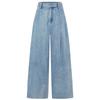 Edition Women's American Retro Pleated Waist Wide-Leg Jeans