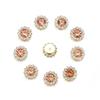 10PCS Apparel Sewing Sparkling Flower-shaped Clothes Decoration Crystal Glass Stone Rhinestone Buttons