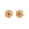 Handmade three-dimensional pleated fabric mesh rose stud earrings elegant and exquisite premium earrings daily commuter dress earrings