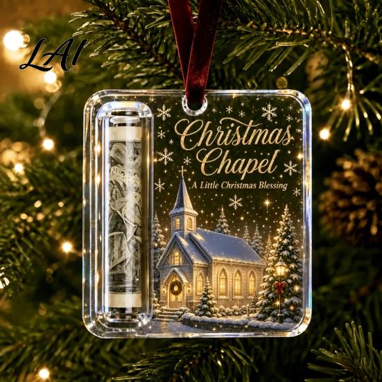 Festive Hanging Cash Holder Personalized Christmas Ornament Custom Acrylic Money Clip for Holiday Gift Display Tree Decorations Unique Keepsake