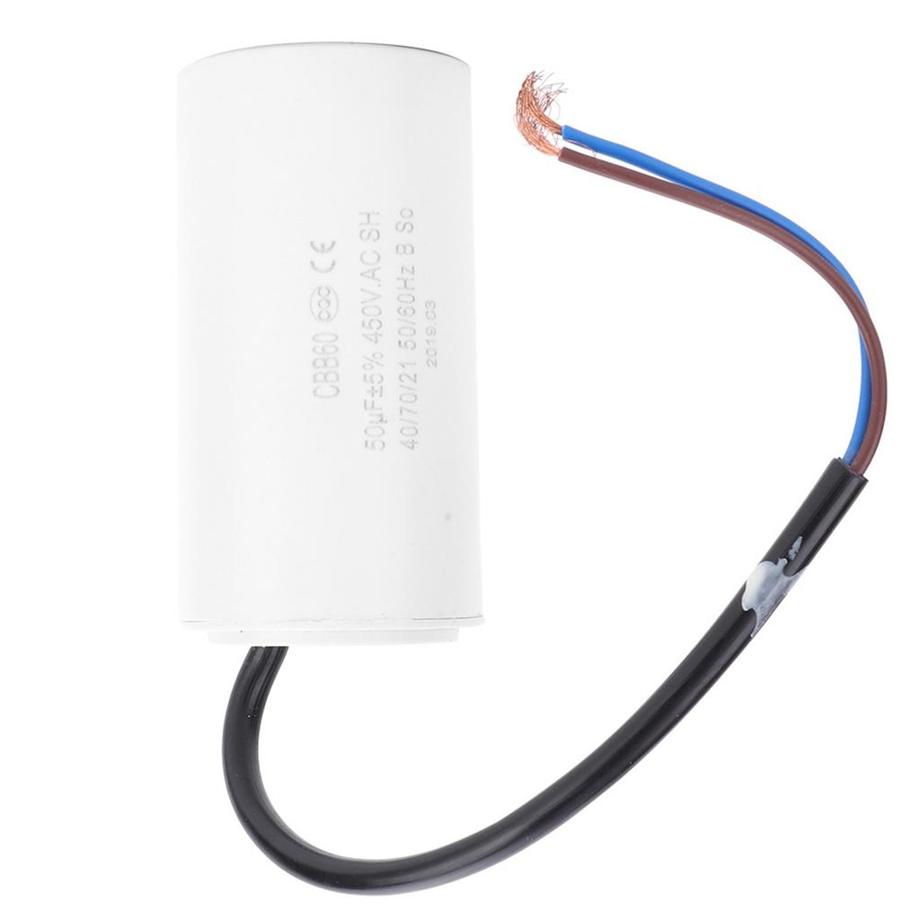 CBB60 Motor Starting Capacitor 450V 50uF Microfarad Capacitor Wire