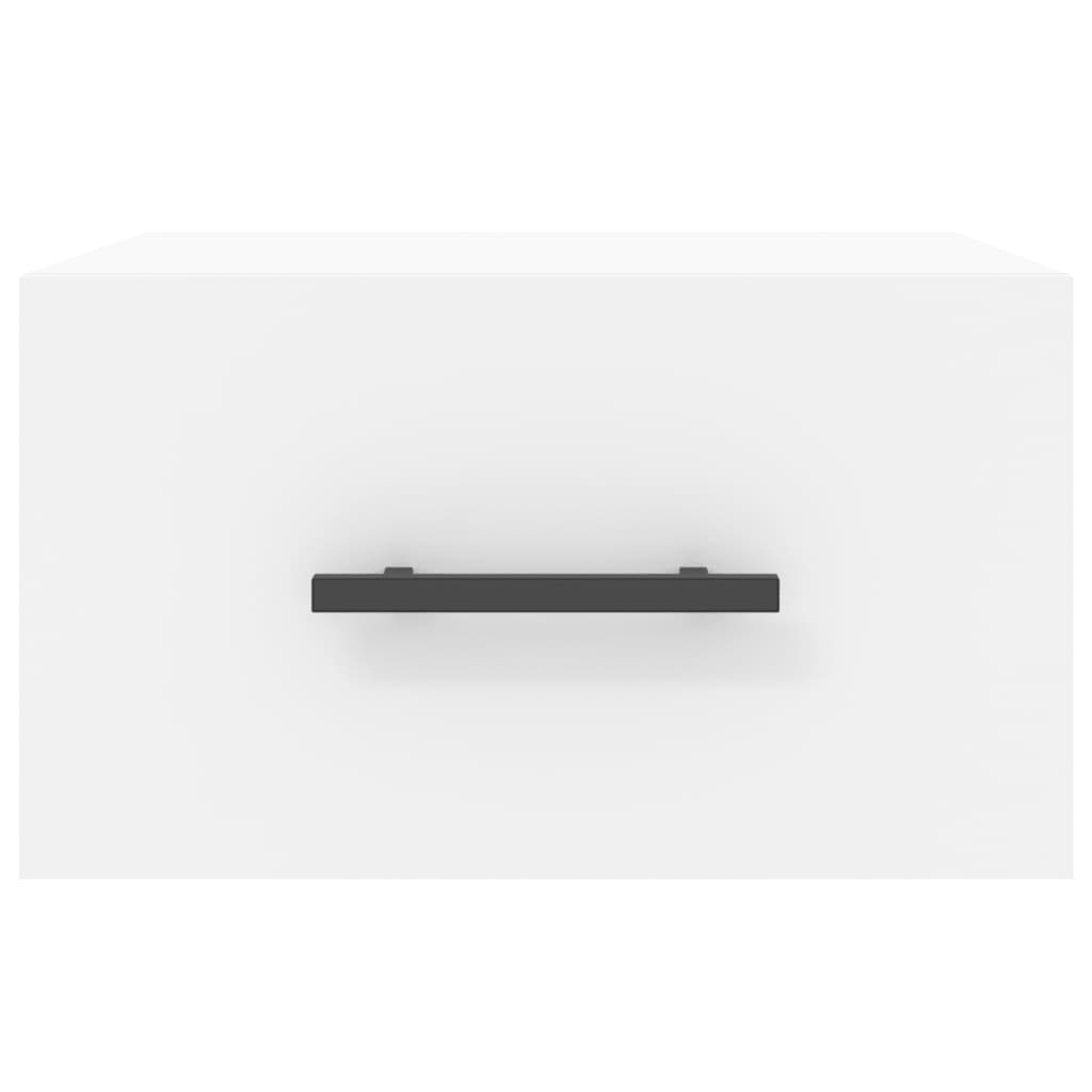 Wall Mounted Nightstand White 35 x 35 x 20 cm