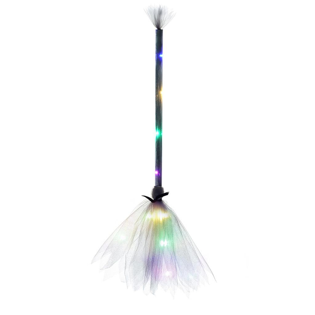 Glowing Halloween Led Broom Decorative Ornament Decorative Crafts Supplies for Festival Holiday Costume Cosplay Props