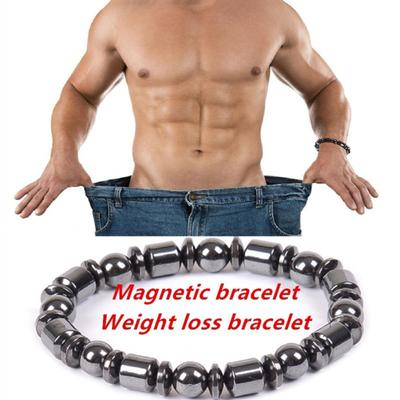 Pulsera magnética biomagnética multiforma de hematita negra para la salud y la pérdida de peso.