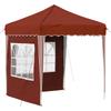 Pop Up Party Tent 195 X 195 X 245 Cm Terracotta Oxford Fabric