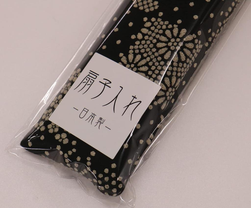 Matsumi Kogeisha fan Japanese-made case, 23.5cm, Inden-style mosaic, white.