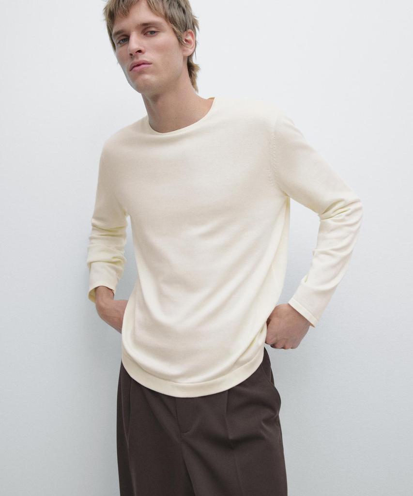 Masimodutti Cotton Round Neck Knit Sweater