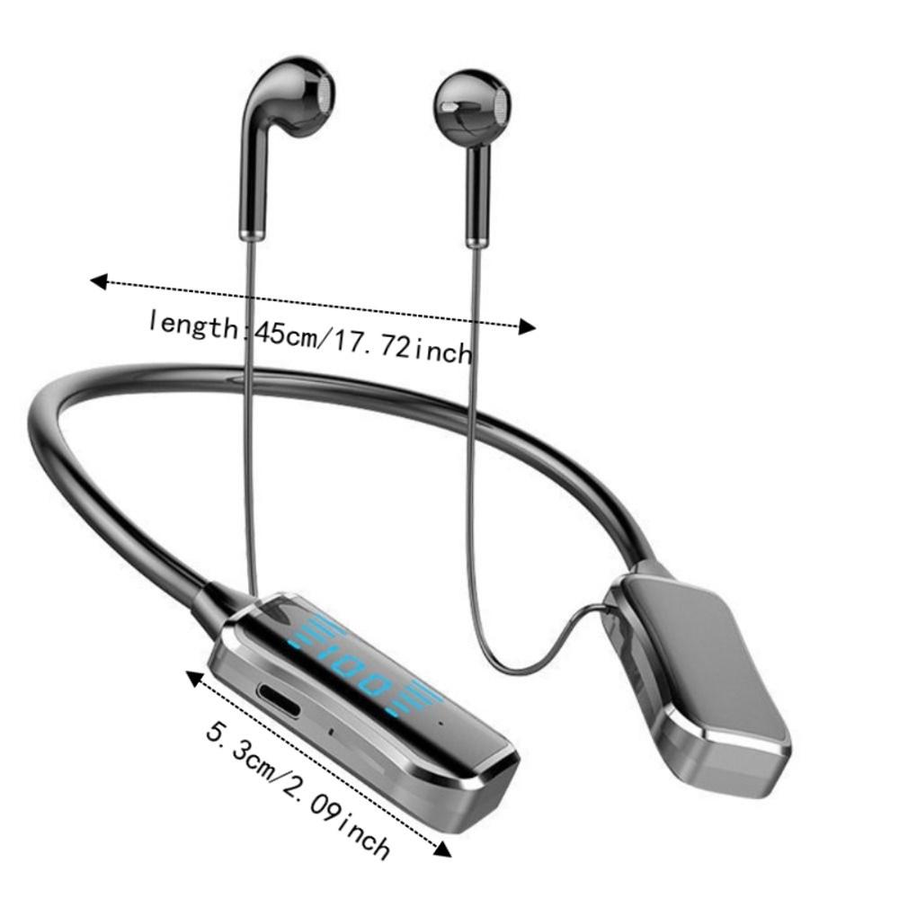 LED Display Neckband Headset Stereo Sound Bluetooth Earphone New In Ear Headset Gamer