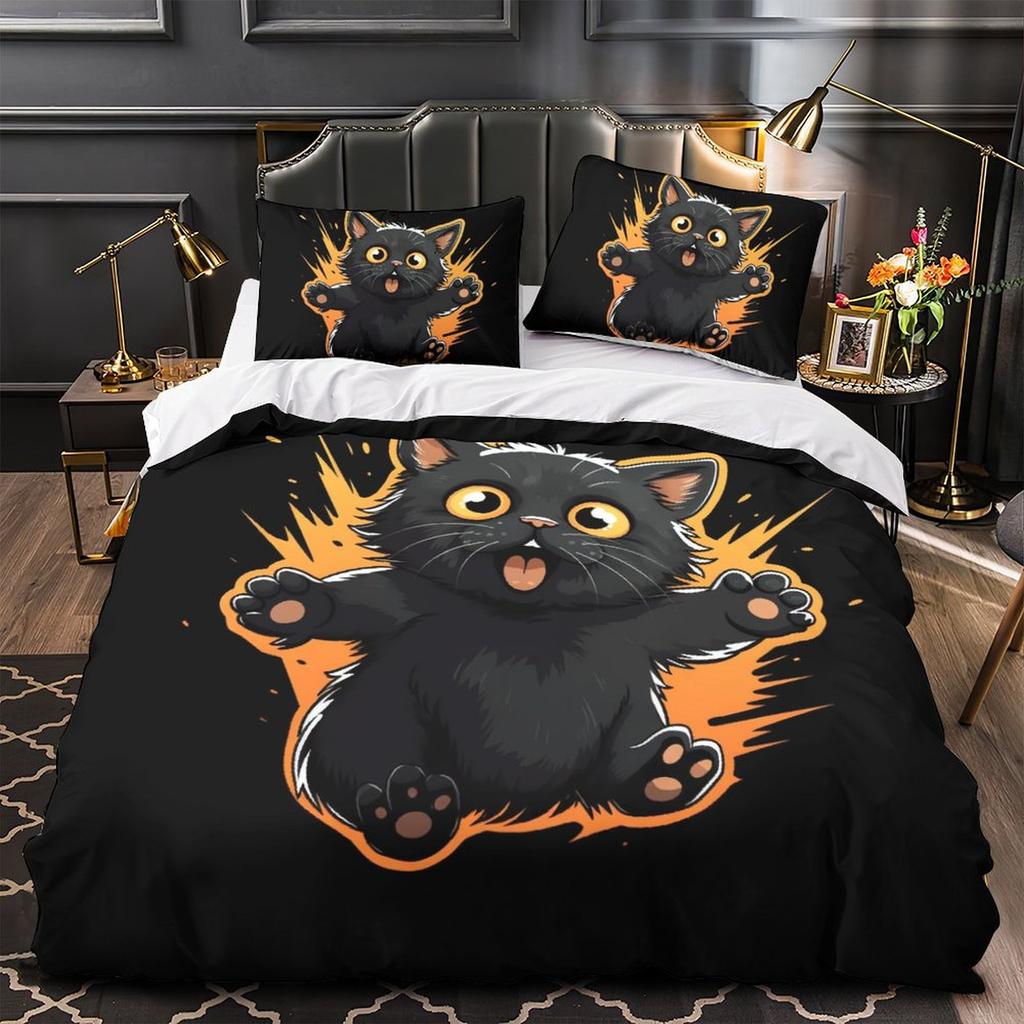 3D Lightweight and Soft Animal Bedding Set, Single Bed, Double Bed, Duvet Cover, Pillowcase, 2/3pcs, Men's Teens, Full Size Cover, Birthday Gift