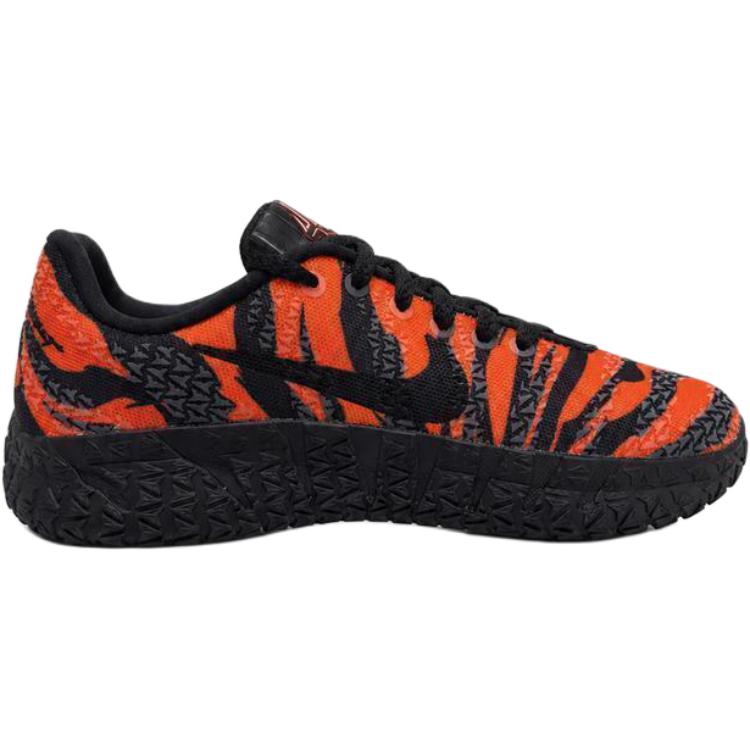 Nike Ja 3 Morant 3. generáció Állatcsomag Tigris Kényelmes illeszkedés Alacsony szárú Gyerek kosárlabda cipők Gyerek kosárlabda cipők Narancs Fekete Piros IV2622-800
