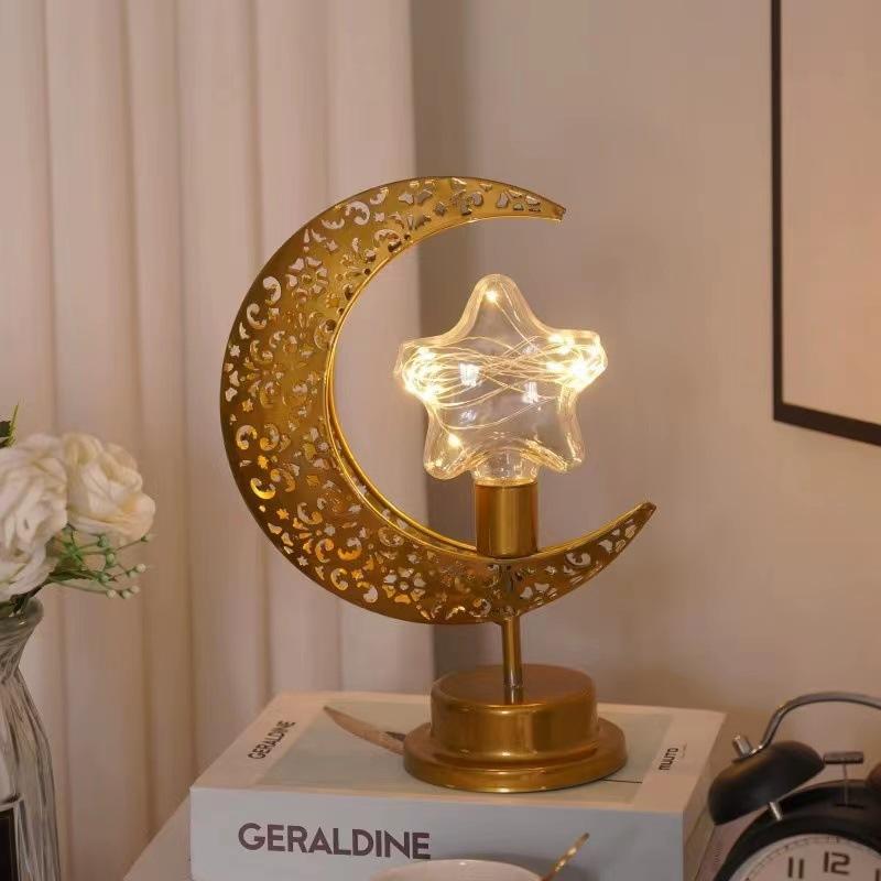 Lámpara de Noche LED con Forma de Luna Lámpara de Escritorio de Cabecera