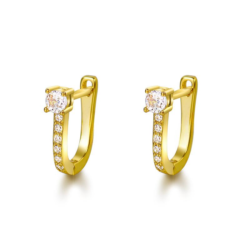 

Модные серьги U-образной формы с бриллиантовой инкрустацией для женщин, серьги-гвоздики с нишевым дизайном для женщин